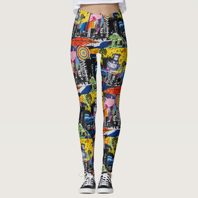 Grafiti Arte callejero Yoga Pants Leggings (Anverso)