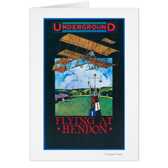 Grahame-Blanco y Poster del avión sobre el aeródro (Frente)