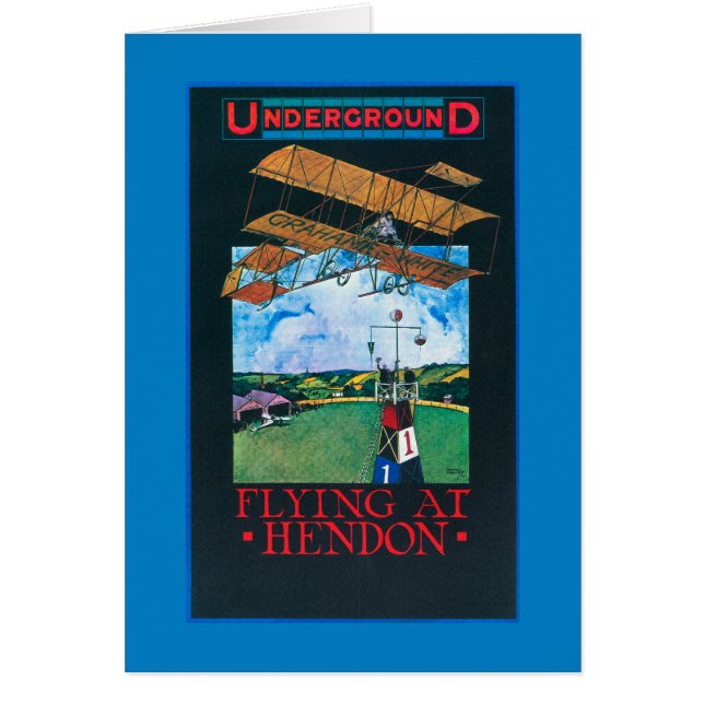 Grahame-Blanco y Poster del avión sobre el aeródro (Frente)