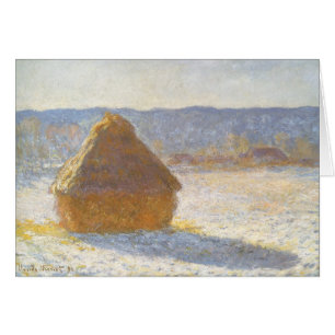 Grainstack en la mañana, efecto de nieve de Claude