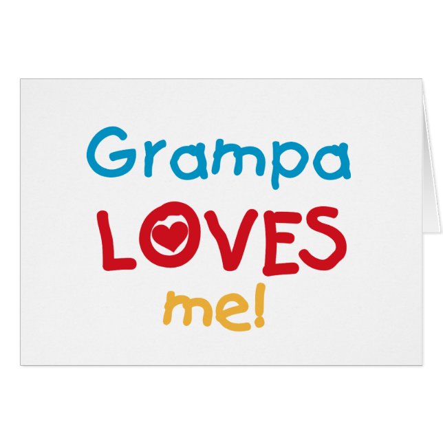 Grampa me ama camisetas y regalos (Anverso (Horizontal))