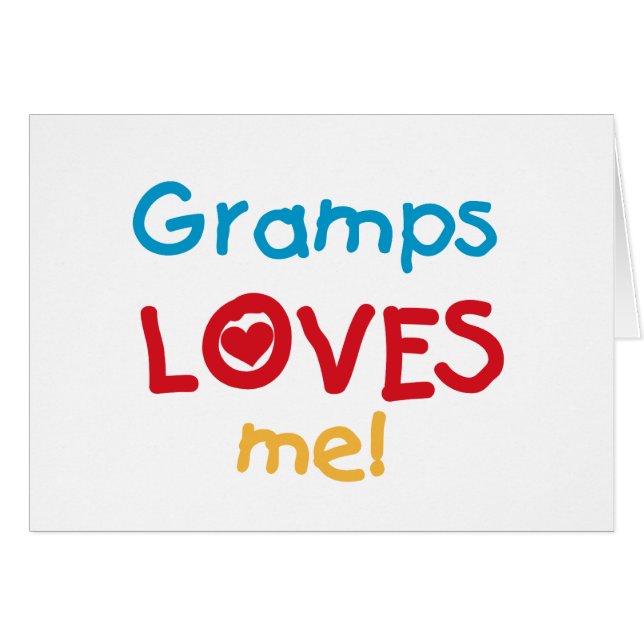 Gramps me ama camisetas y regalos (Anverso (Horizontal))