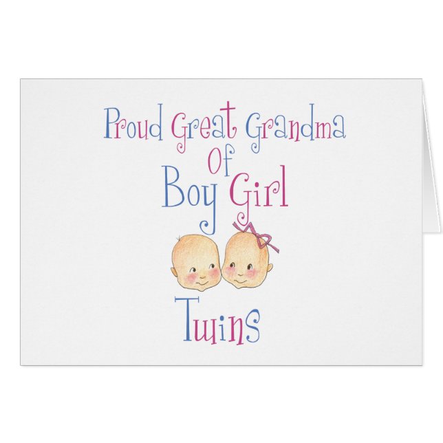 Gran abuela orgullosa de los gemelos del chica del (Anverso (Horizontal))