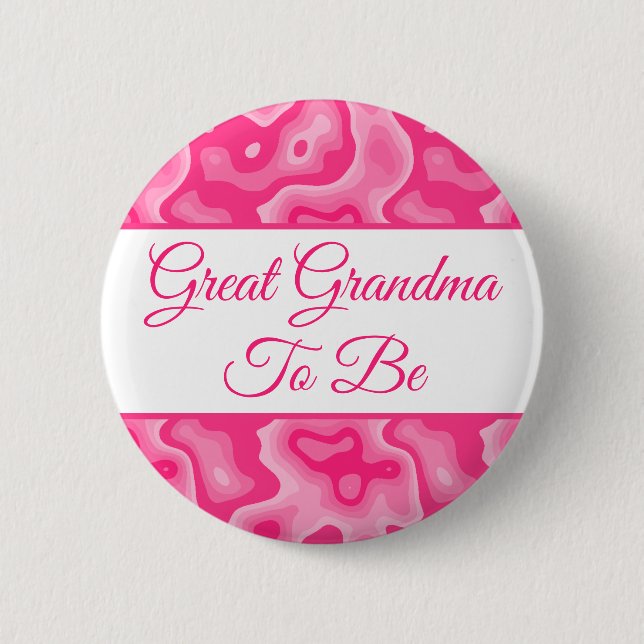 Gran Abuela para ser | Botón Baby Shower del Chica (Anverso)