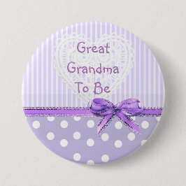 Gran Abuela para ser botón Baby Shower: Morado