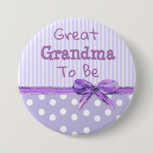 Gran Abuela para ser botón Baby Shower: Morado