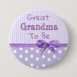 Gran Abuela para ser botón Baby Shower: Morado
