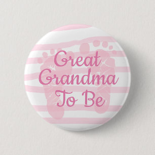 Gran Abuela para ser Chica rosado botón Baby Showe