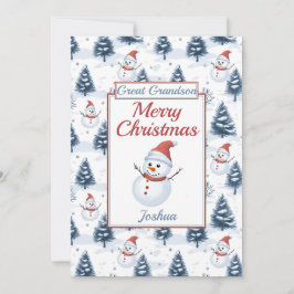 Gran Abuelo Feliz Navidad y planicie de nieve