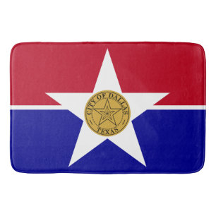 Gran alfombra de baño con bandera de Dallas