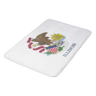 Gran alfombra de baño con bandera de Illinois, Est