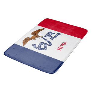 Gran alfombra de baño con bandera de Iowa, Estados