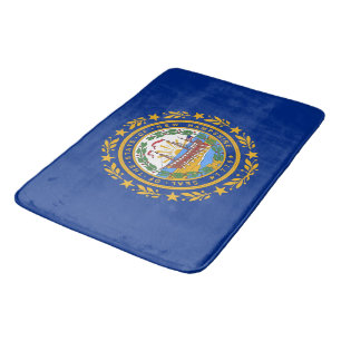Gran alfombra de baño con bandera de New Hampshire