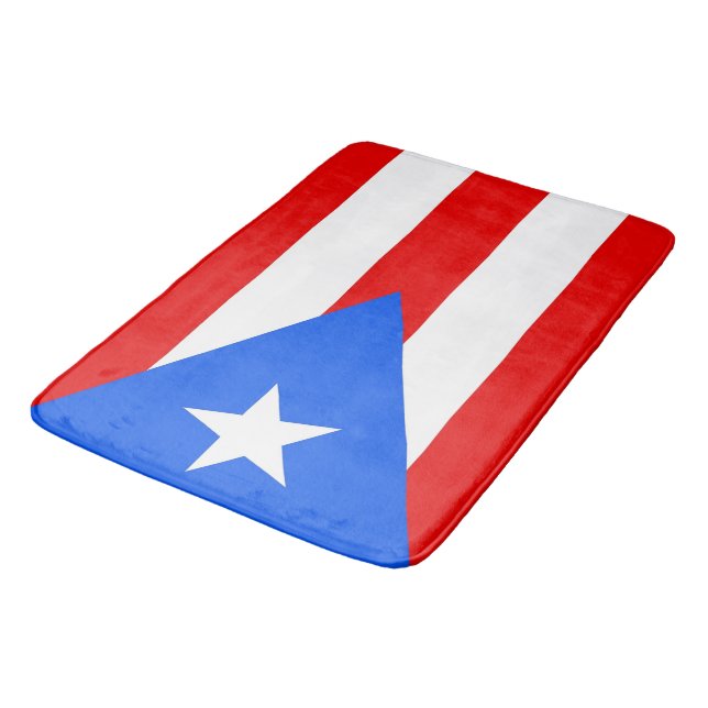 Gran alfombra de baño con bandera de Puerto Rico,  (Angular)