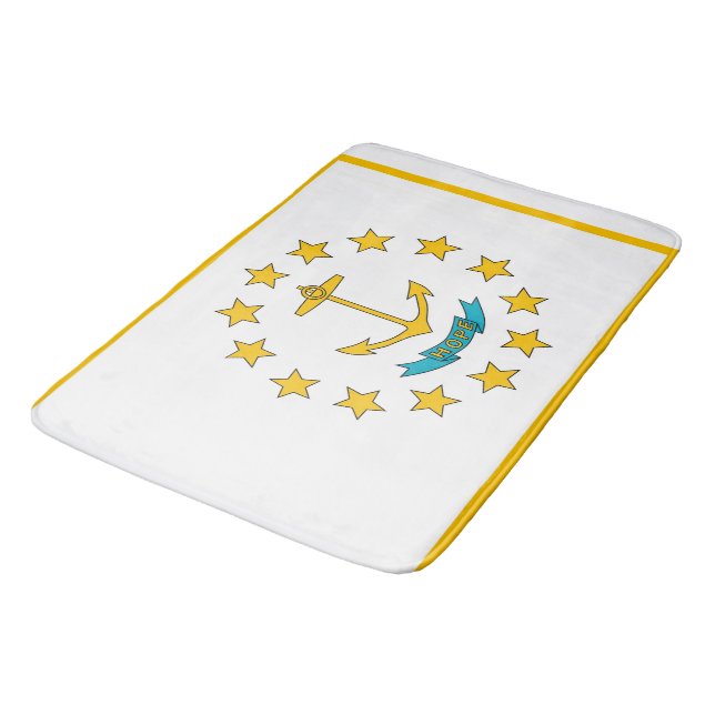 Gran alfombra de baño con bandera de Rhode Island, (Angular)