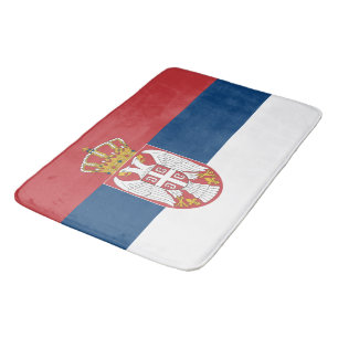 Gran alfombra de baño con bandera de Serbia