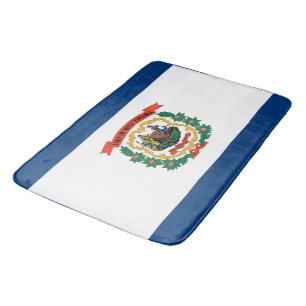 Gran alfombra de baño con bandera de Virginia Occi