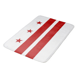 Gran alfombra de baño con bandera de Washington DC