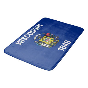 Gran alfombra de baño con bandera de Wisconsin, Es