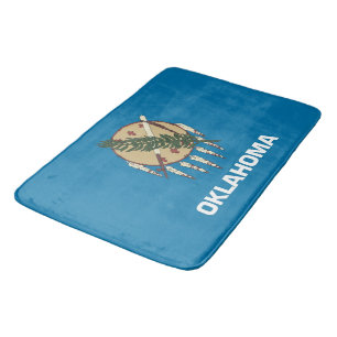Gran alfombra de baño con bandera del estado de Ok