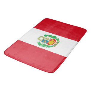 Gran alfombra de baño con bandera del Perú
