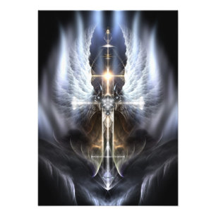 Gran ampliación de foto de la Cruz del Ángel del C