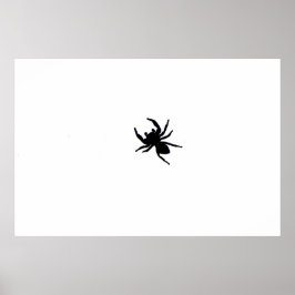 Gran araña negra arte blanco y negro