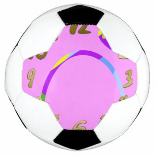 Gran arco en balón de fútbol rosado
