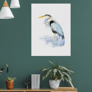 Gran arte de aves acuáticas de la garza azul