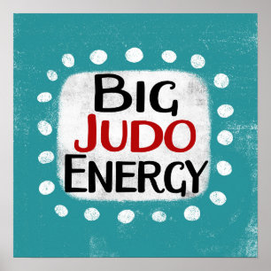 Gran arte de pared de Poster de energía de judo
