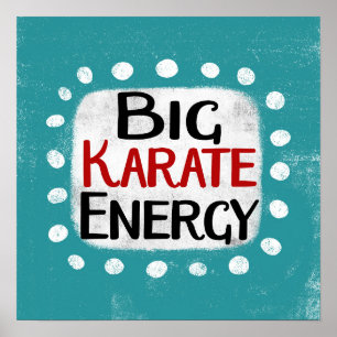 Gran arte de pared del Poster de energía de karate