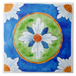 Gran baldosa cerámica de estilo siciliano "Castell