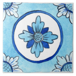 Gran baldosa cerámica de estilo siciliano "Castell