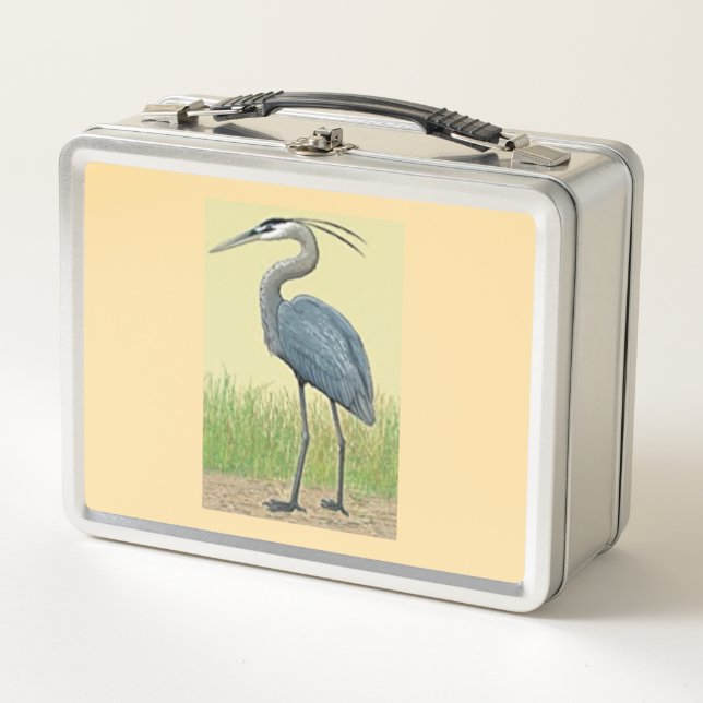 Gran Blue Heron Metalizado Lunch Box (Anverso)