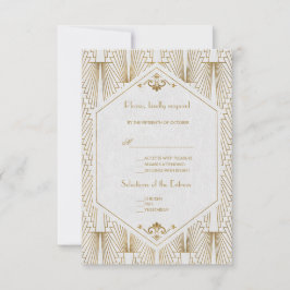 Gran Boda Blanca Gatsby Art Deco RSVP