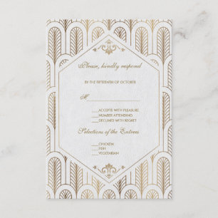 Gran Boda Blanca Gatsby Art Deco RSVP