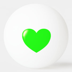 Gran bola de ping-pong del corazón verde