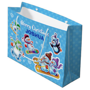 Gran bolsa de regalo brillante Winter Wonderland S