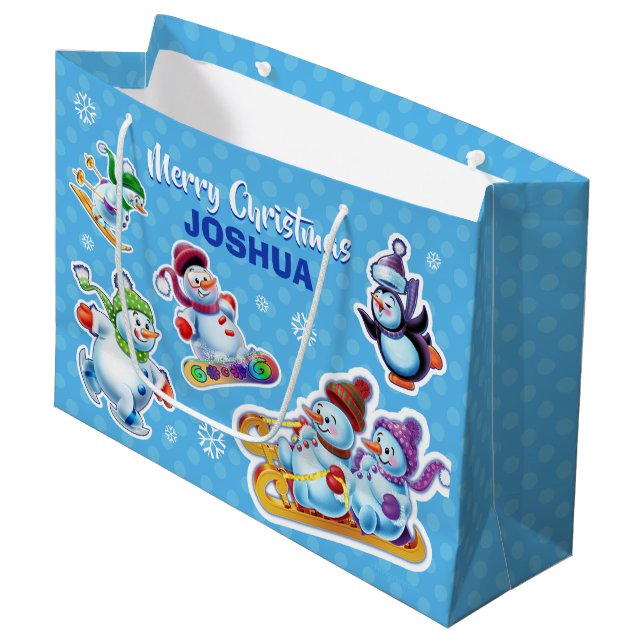 Gran bolsa de regalo brillante Winter Wonderland S (Angulo Anverso)