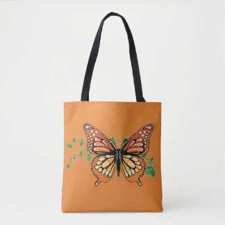 Gran Bolsa de Tote con diseño de mariposa monarca