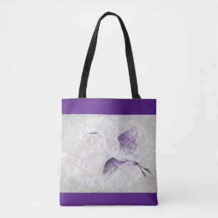 Gran Bolsa de Tote de Arte Digital Egret