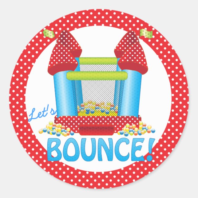 Gran Bouncy Bonza House Birthday Seal Pegatina (Anverso)