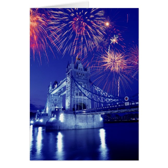 Gran Bretaña, Londres. Fuegos artificiales sobre l (Frente)