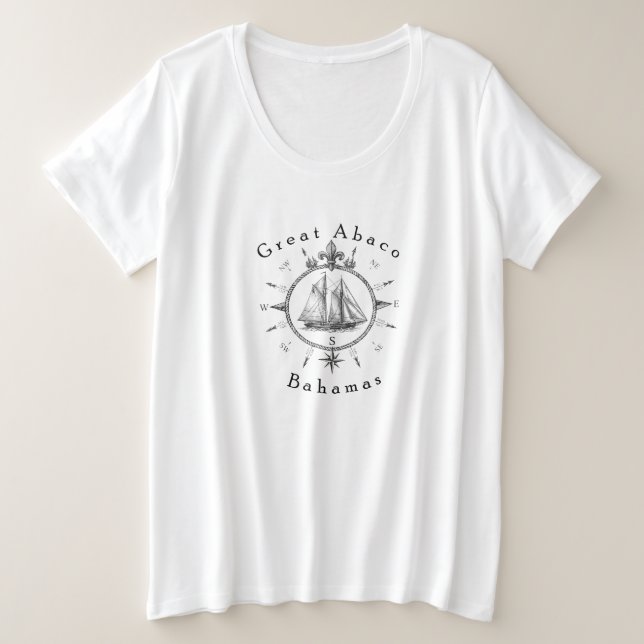 Gran Brújula Náutica de Vela Abaco Bahamas (Anverso del diseño)