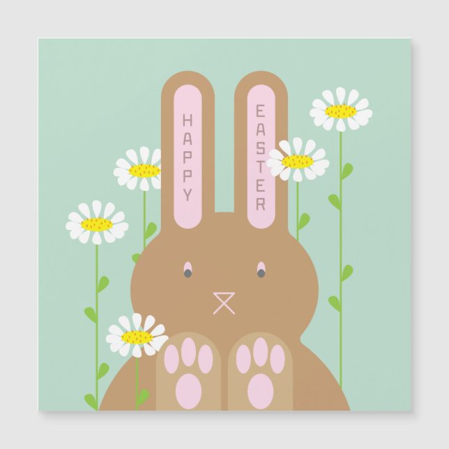 Gran Bunny Magnetic Holiday Card (Anverso)