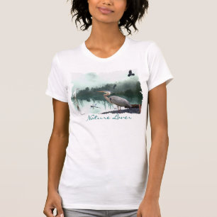 Gran Camisa Azul, Egret, Crow & Dragonfly