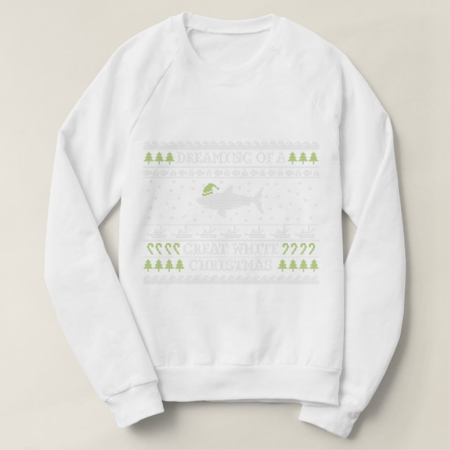 Gran Camisa de Damas de Tiburón Blanco Graciosamen (Diseño del anverso)