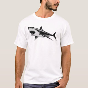 Gran camisa del tiburón blanco