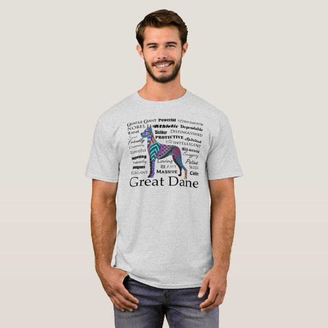 Gran camiseta con características de danés (Anverso completo)