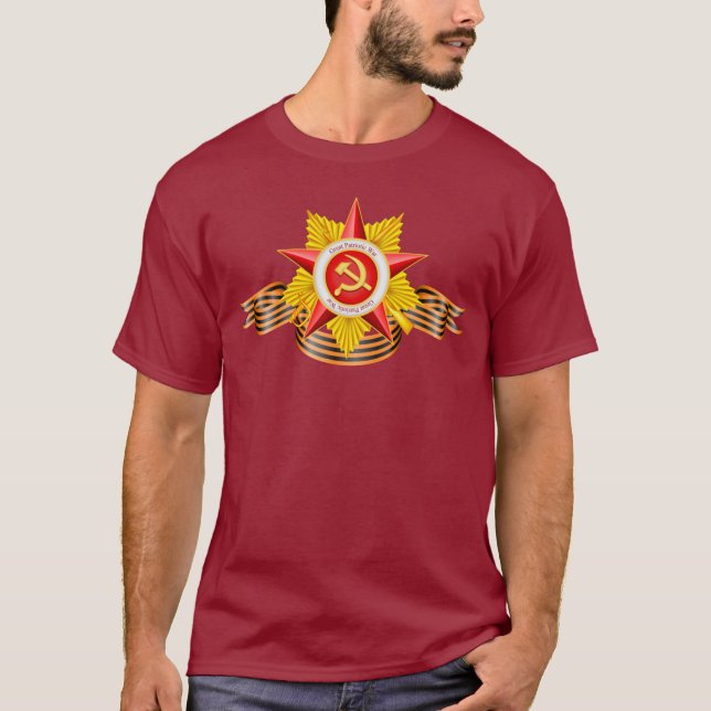 Gran camiseta de hombres de guerra patriótica (Anverso)